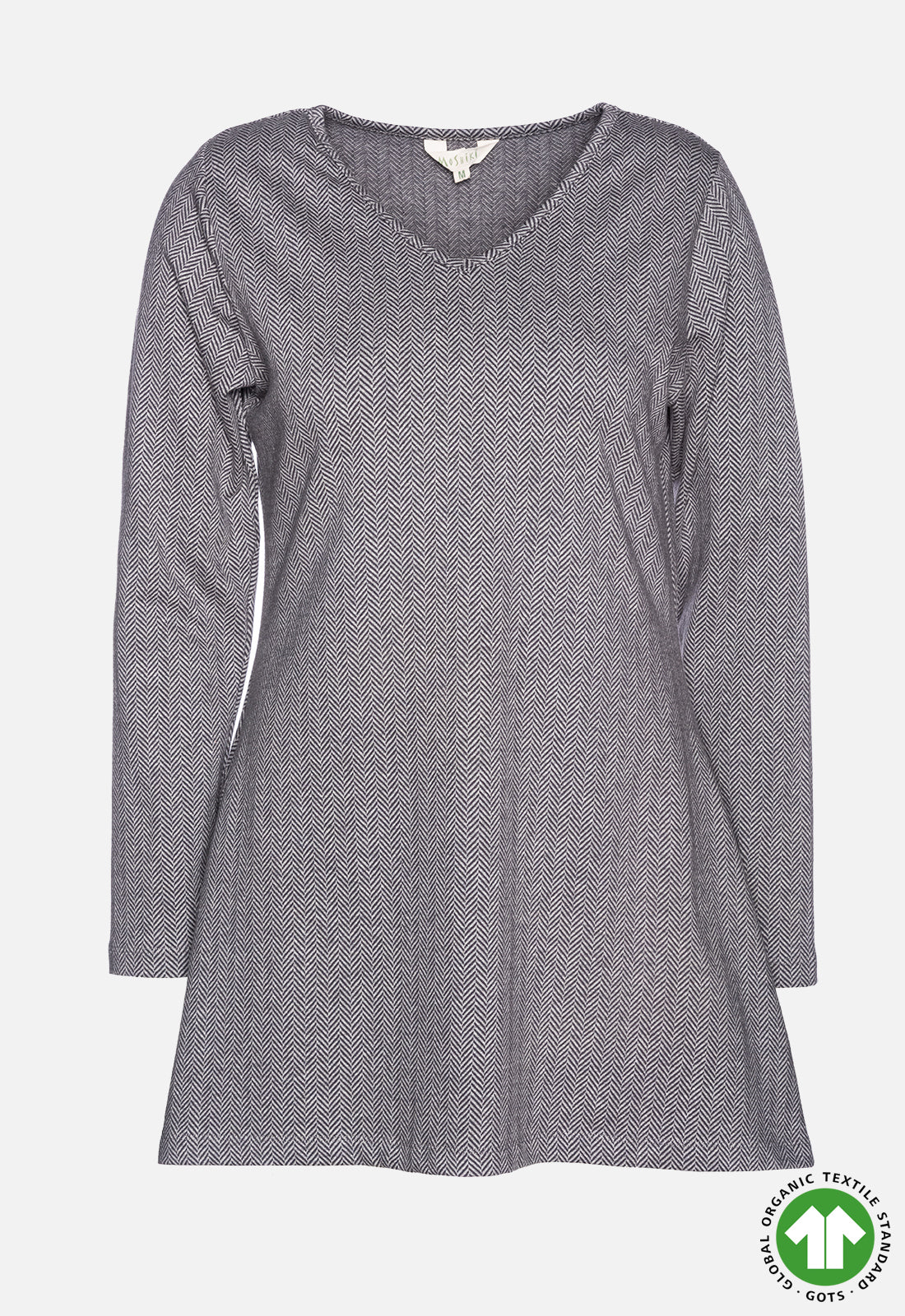 Longsleeve mit V-Ausschnitt - GOTS zertifiziert - W24Top-G10