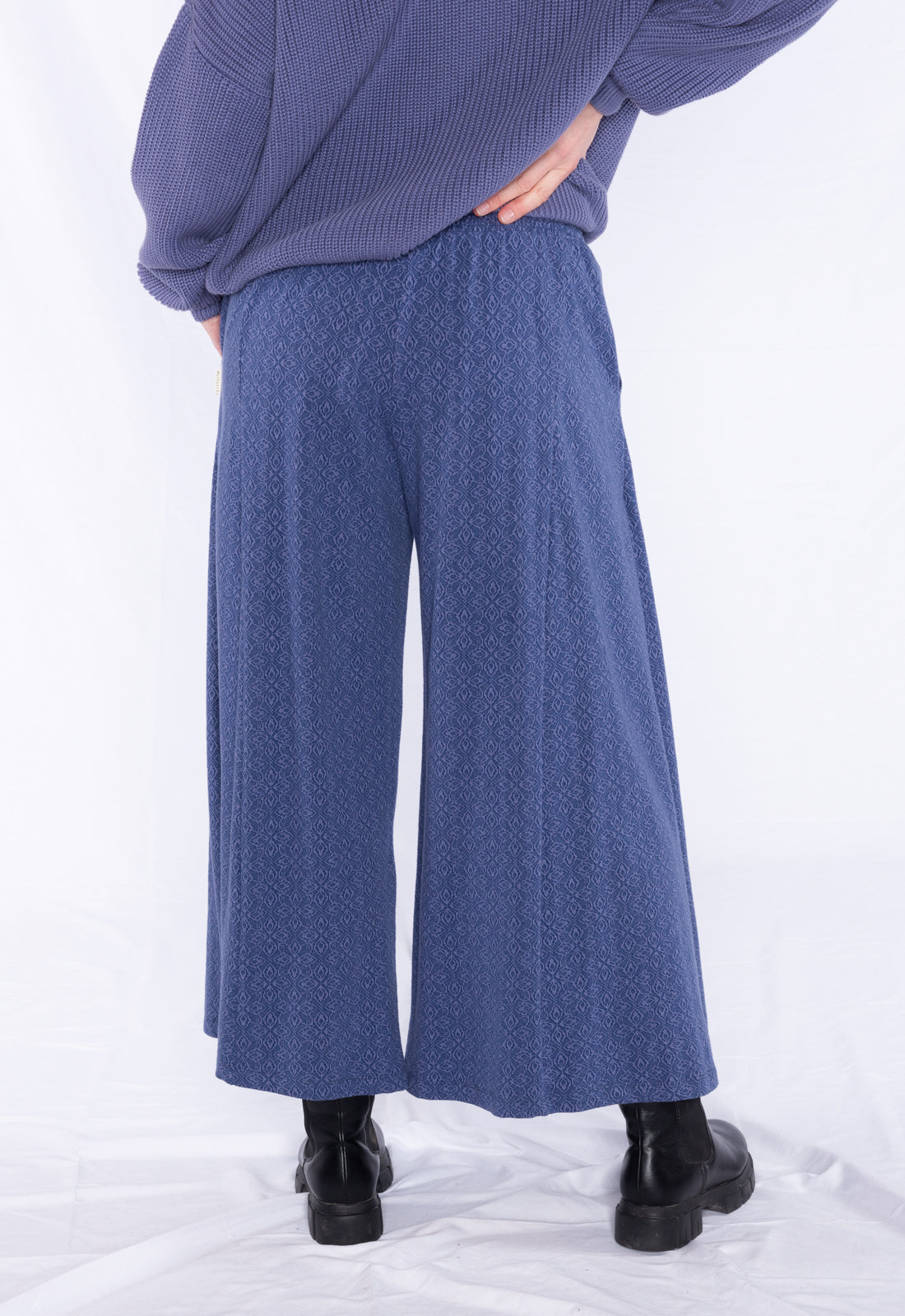 Palazzo Hose aus Jacquardstoff - GOTS zertifiziert - W24Pants-G1