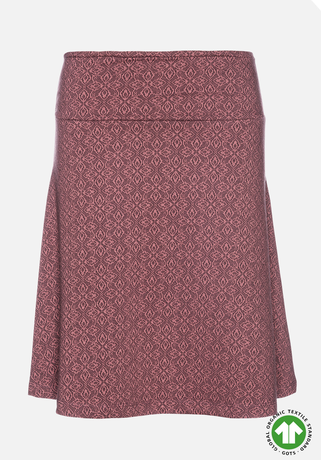 Mittellanger Rock mit Jacquardmuster - GOTS zertifiziert - W24Skirt-G1